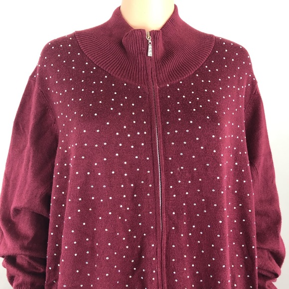 Questions Red 3X Cardigan - Picture 2 of 8